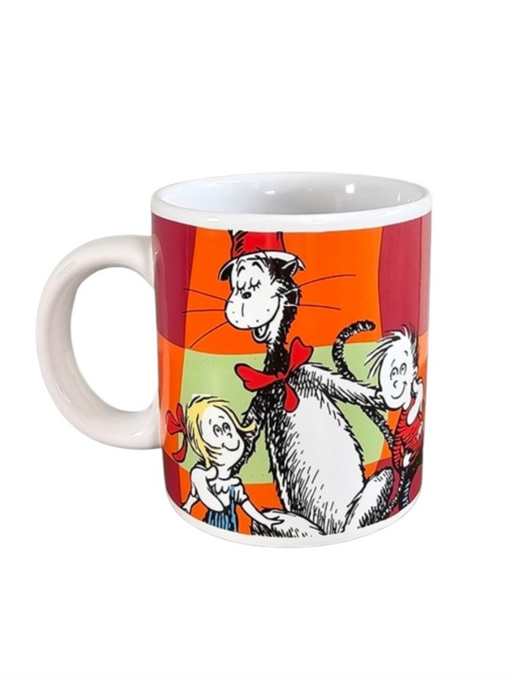 Dr Seuss Cat in the Hat Ceramic Mug Red and Orange